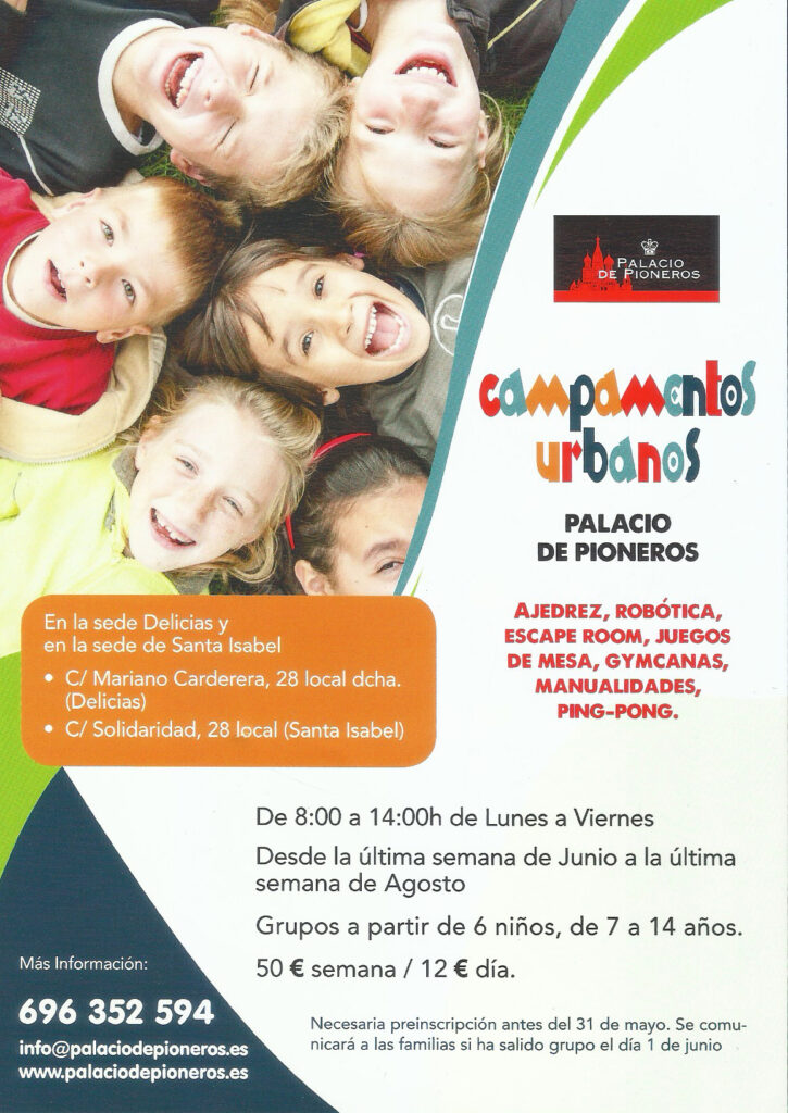 COLONIAS DE VERANO DE PALACIO DE PIONEROS