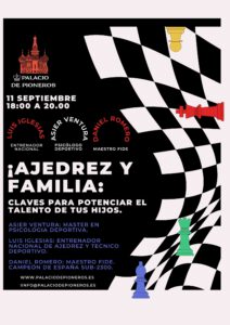 Cartel Torneo de Ajedrez con ilustración de tablero divertida (1)